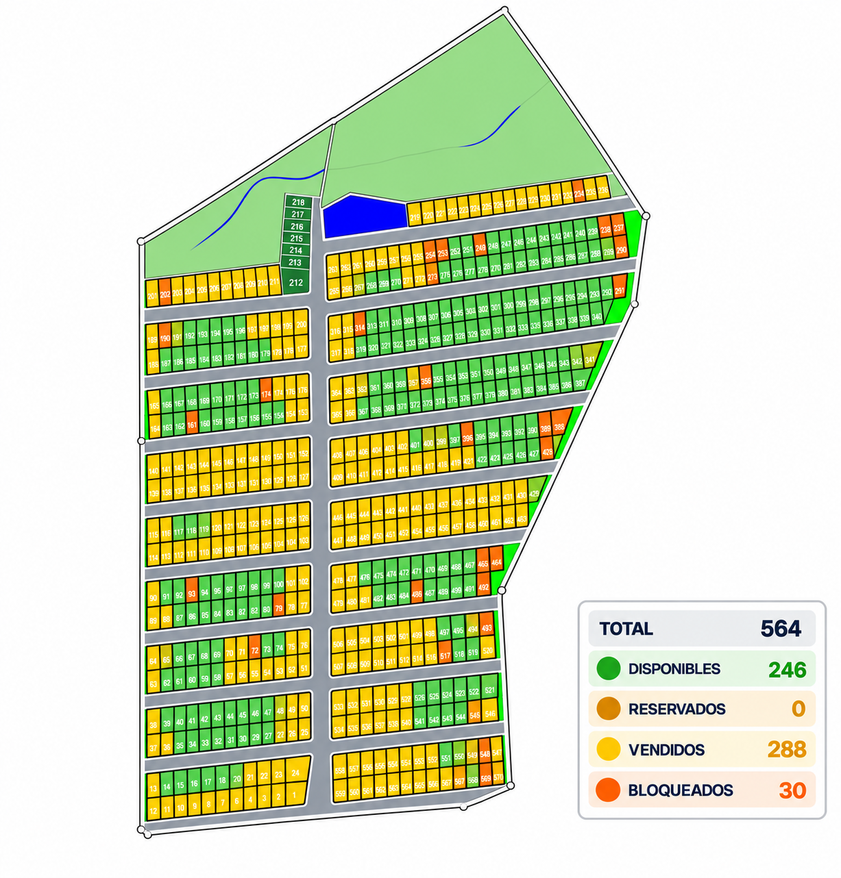 Plano del proyecto Reservas de Gavilán